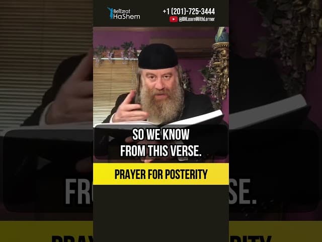 Prayer for posterity 💎 The Promise That Protects Israel #shorts #Torah