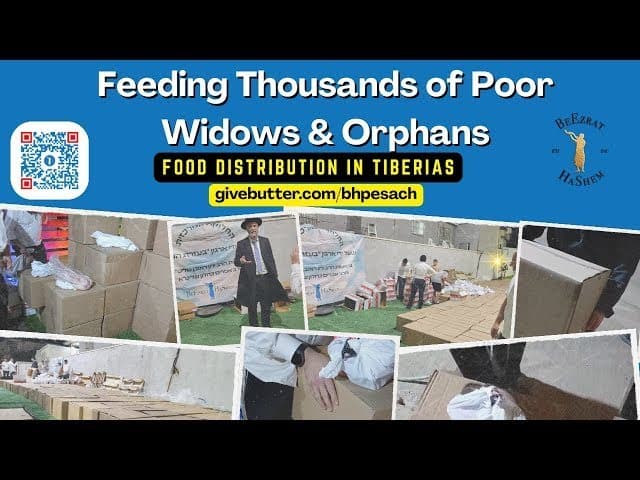Distribución de alimentos: Viudas y huérfanos necesitados