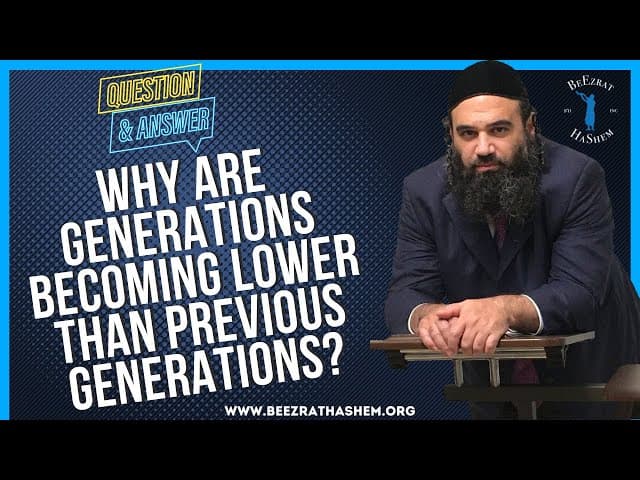   WHY ARE GENERATIONS BECOMING LOWER THAN PREVIOUS GENERATIONS