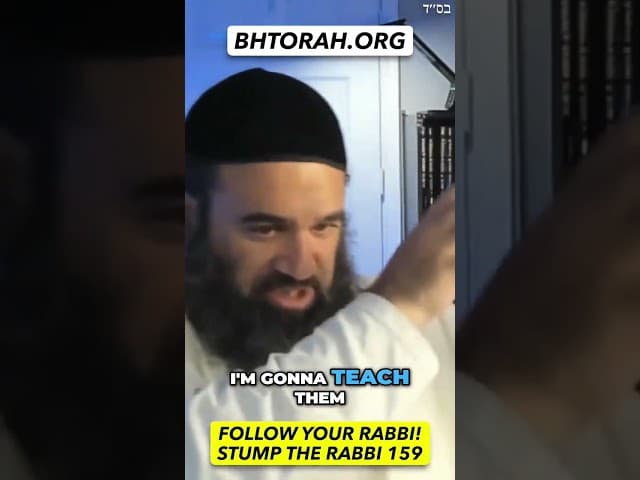 Fundamentos do Judaísmo: Siga seu rabino.