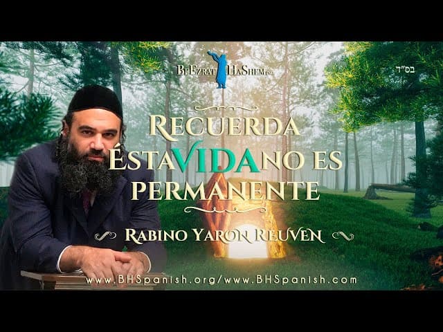 RECUERDA: ESTA VIDA NO ES PERMANENTE.