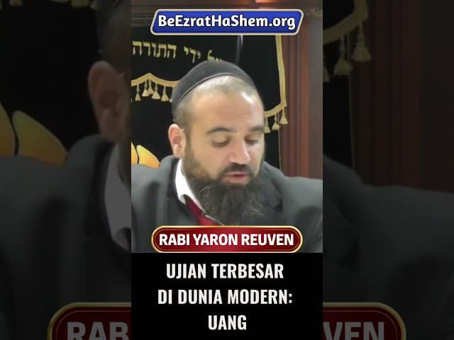 Ujian Terbesar di Dunia Modern: Uang #Torah #Yahudi #RabiYaronReuven #shorts