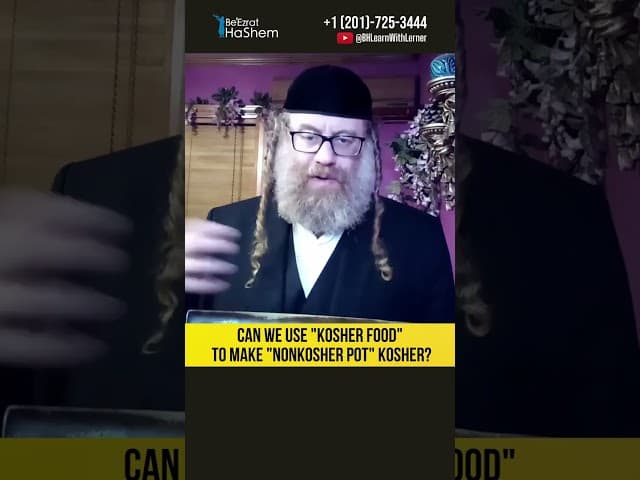 Can we use “kosher food” to make “non-kosher pot” kosher? #Torah #shorts