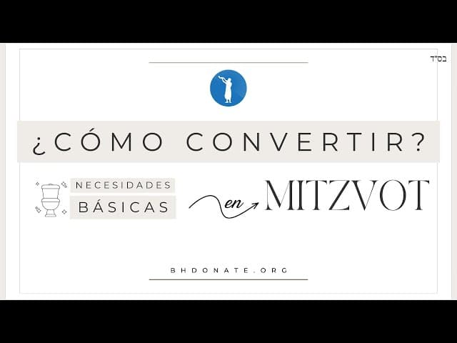 Necesidades Básicas de los humanos, convertidas en MITZVOT?