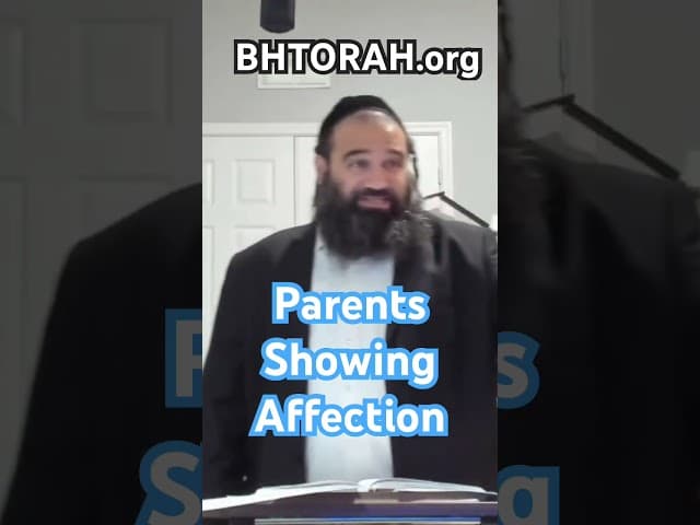 Parents showing affection in front of kids #rabbiyaronreuven #torah #parentingtips