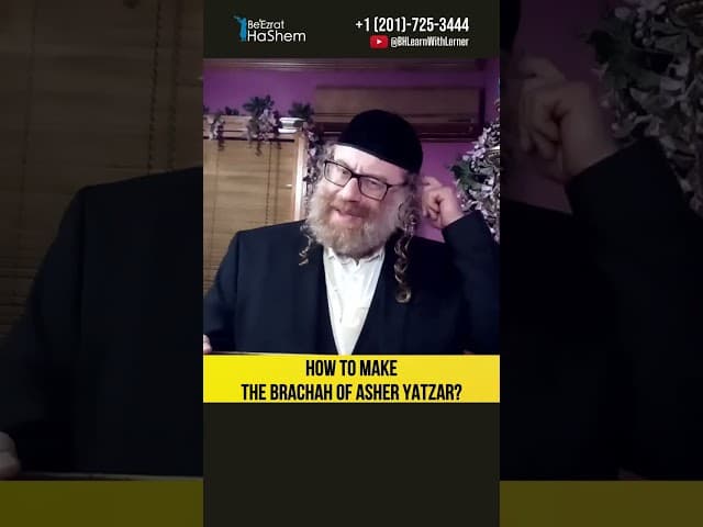 How to make the brachah of Asher Yatzar? Halachos for Women #Torah #shorts