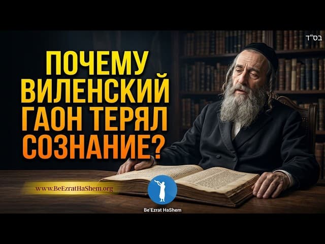 Почему Виленский Гаон терял сознание? | Раввин Ярон Реувен