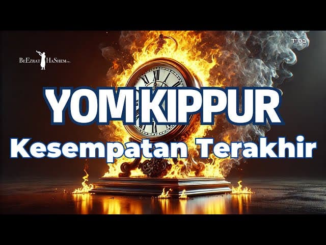 Yom Kippur -  Kesempatan Terakhir Sebelum HaShem Memetraikannya