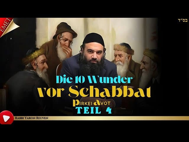 Die 10 Wunder vor Schabbat, Teil 4 - MUSSAR