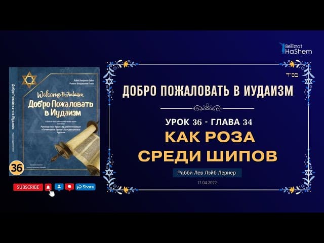 𝟑𝟔. Как Роза Среди Шипов | Добро Пожаловать в Иудаизм