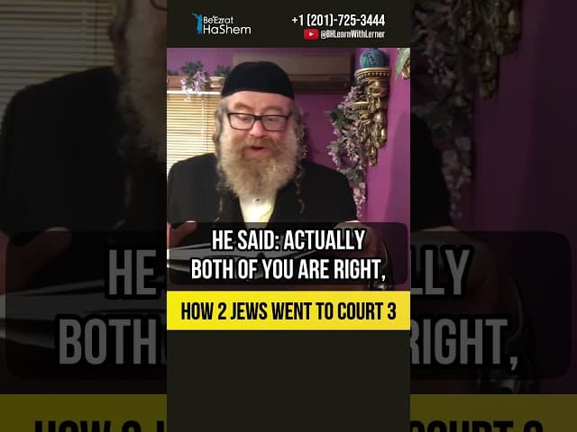 3️⃣ How 2 Jews went to court 💵 Supporting Talmidei Chachamim #shorts #torah