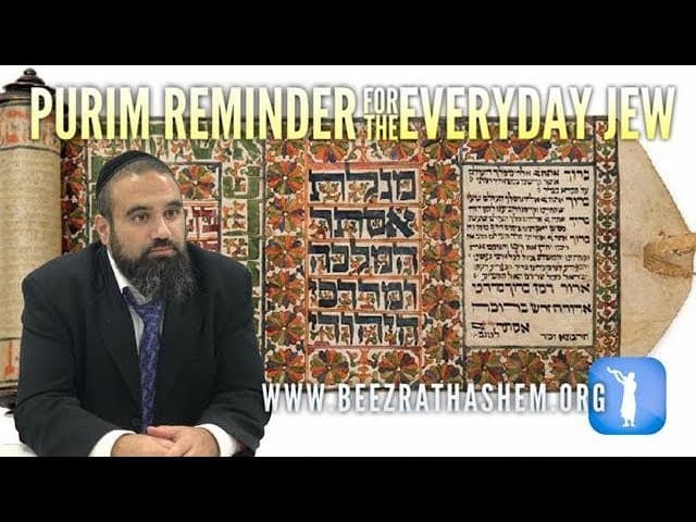 PURIM Reminder For The Everyday Jew