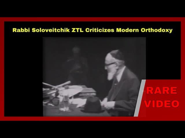 Rabbi Joseph Ber Soloveitchik Rebukes Modern Orthodox Students
