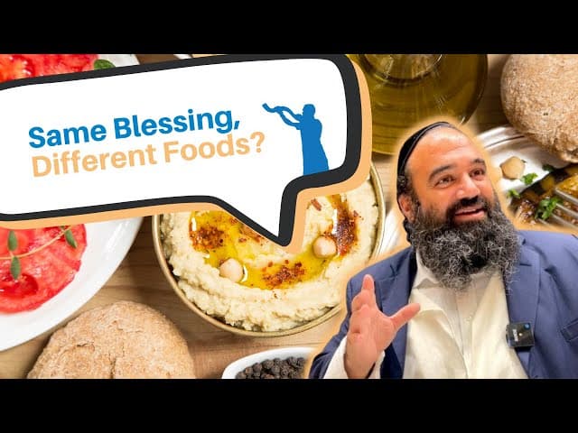 What's the Halacha when saying the same blessing on different foods?