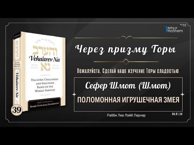 𝟯𝟵. Через призму Торы: Поломанная игрушечная змея | Шмот (Шмот) | Рабби Лев Лэйб Лернер