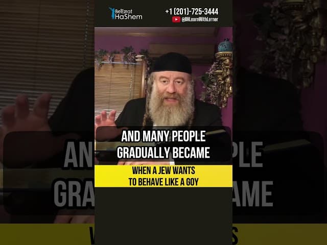 When a Jew wants to behave like a Goy 💠 A Call to Teshuva #shorts #Torah