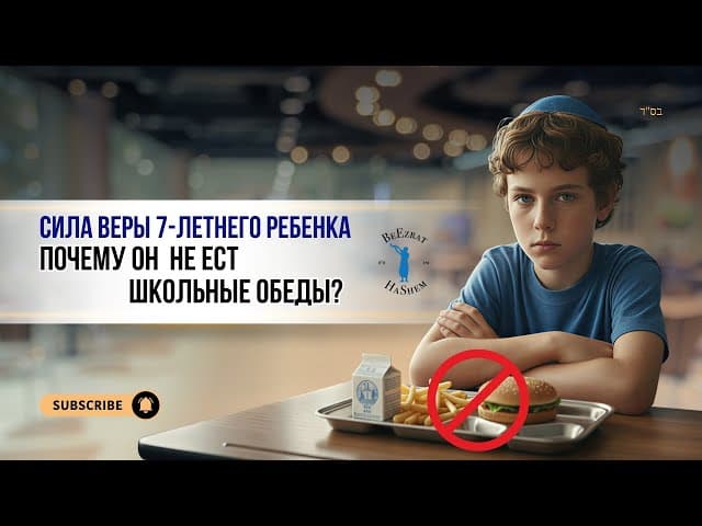 💎 Сила веры 7 летнего ребенка. Почему он не ест школьные обеды? | Раввин Ярон Реувен