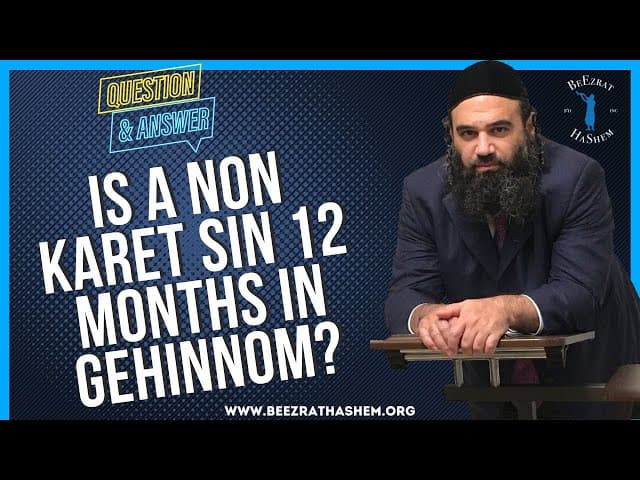   IS A NON KARET SIN 12 MONTHS IN GEHINNOM