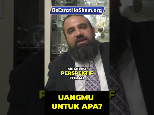 Jangan Asal Pakai Uang… Ini Cara Orang Bijak! #Torah #Yahudi #RabiYaronReuven