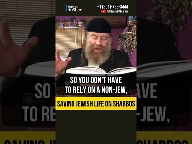 Saving Jewish life on Shabbos 💡 Live by the Torah #shorts #torah