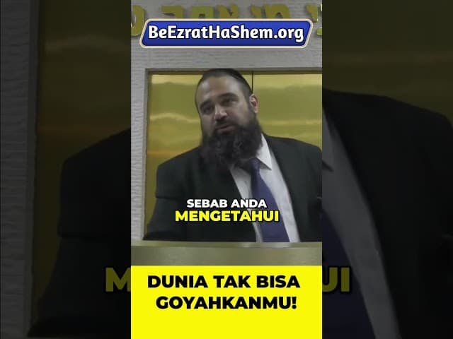 Saat Benar-Benar Mengenal HaShem, Dunia Tidak Lagi Menguasaimu #Torah #Yahudi #RabiYaronReuven