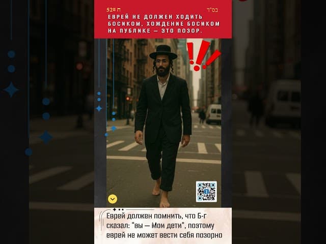 🤔 Почему еврей не должен ходить босиком? 🚶‍♂️