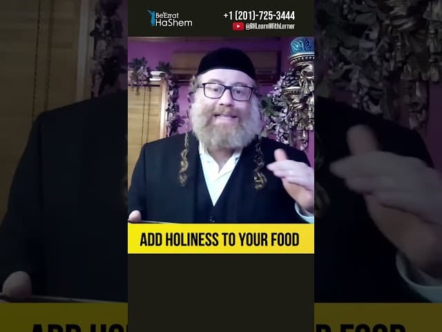 Add Holiness to Your Food. Thirteen Principles of Faith #Torah #shorts