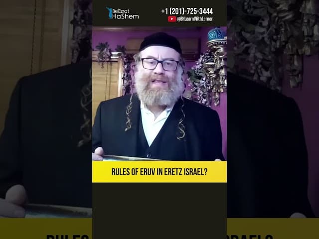 Rules of Eruv in Eretz Israel #Torah #shorts