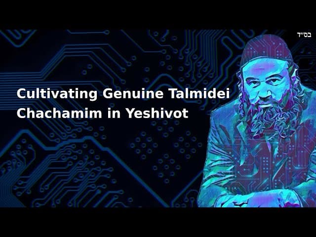 Cultivating Genuine Talmidei Chachamim in Yeshivot