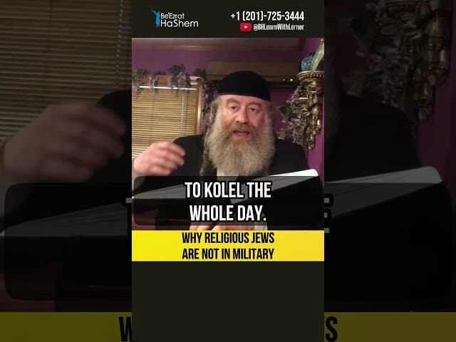 Why religious Jews are not in military 🪖 #shorts #Torah