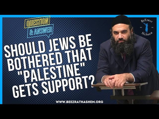 SHOULD JEWS BE BOTHERED THAT "PALESTINE" GETS SUPPORT?