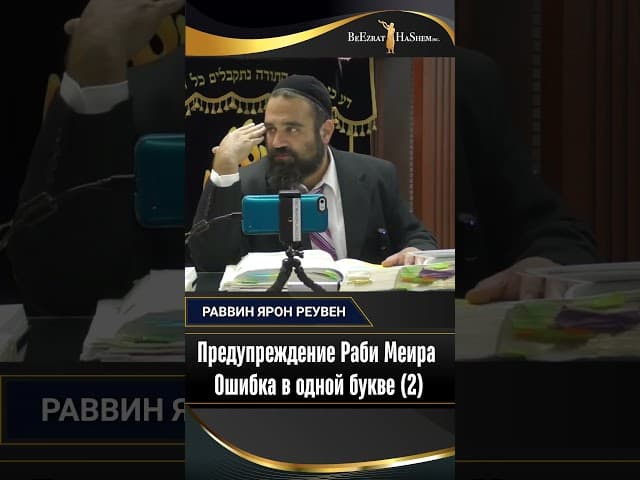 Одна ошибка разрушает мир. Предупреждение Раби Меира (ч.2) | Раввин Ярон Реувен