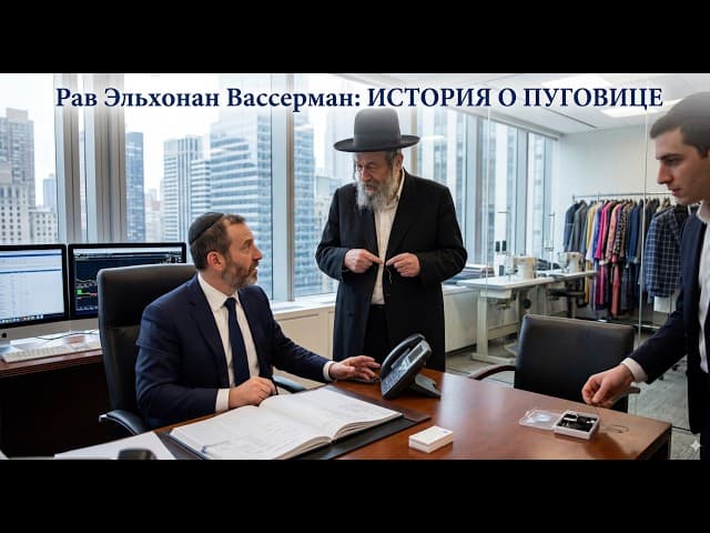 Рав Эльхонан Вассерман: ИСТОРИЯ О ПУГОВИЦЕ