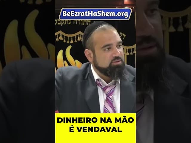 Não idolatre o dinheiro #Torá #Judeu #RabinoYaronReuven