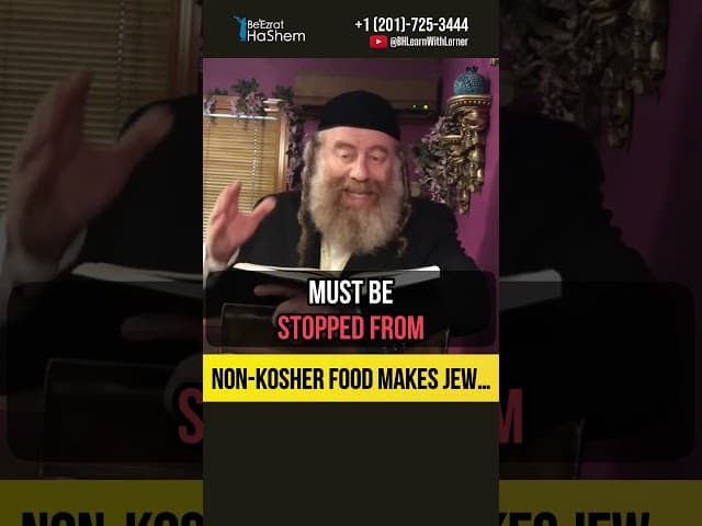 Non-kosher food makes Jew… 🍔 Torah and Importance of Kosher food #shorts #torah
