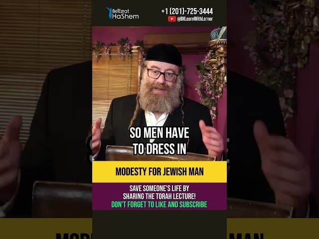 Laws of Modesty for Jewish men 👔 Modest clothing #shorts #torah