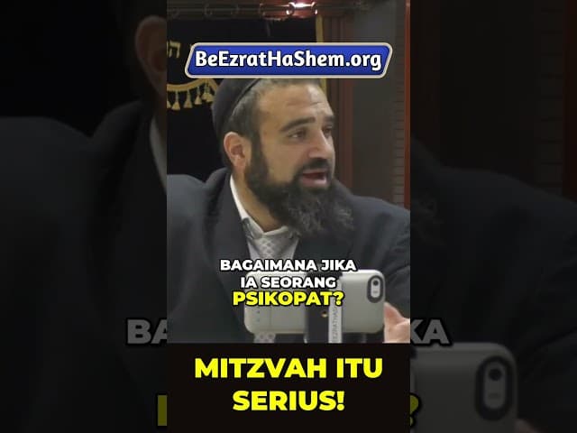 Kenapa Urusan Dunia Dicek... Tapi Mitzvah Tidak? #Torah #Yahudi #RabiYaronReuven