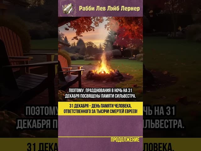 31 декабря - день памяти человека, ответственного за тысячи смертей евреев! #Тора #shorts
