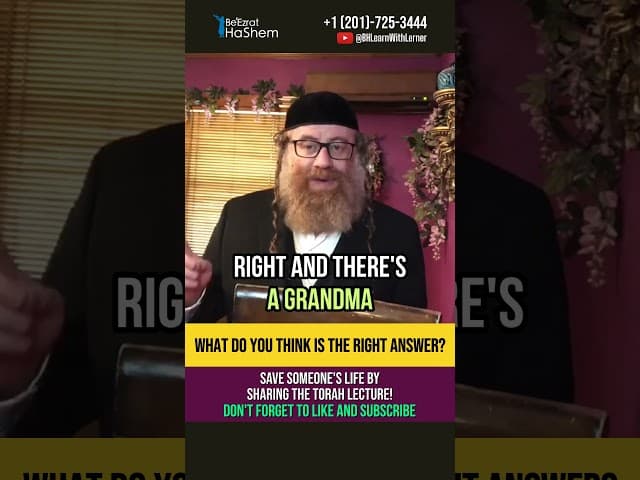 Question for our viewers 🙋‍♂️ What do you think is the right answer? #shorts #torah #ethics