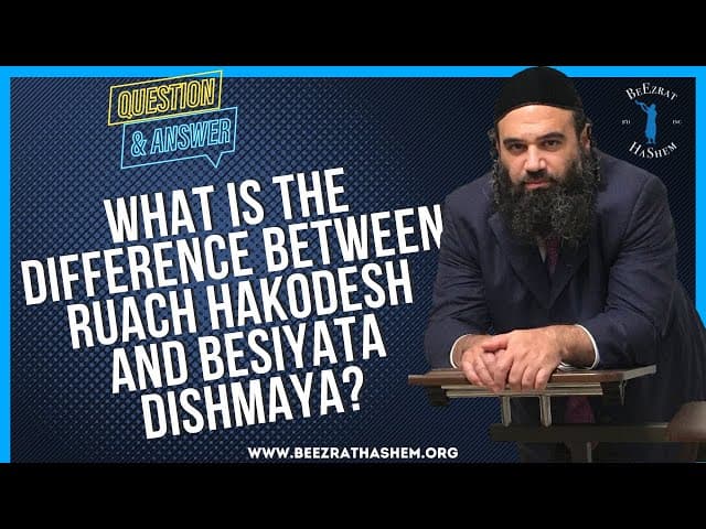   WHAT IS THE DIFFERENCE BETWEEN RUACH HAKODESH AND BESIYATA DISHMAYA