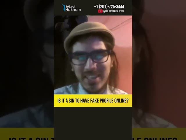 🎭 Is it a sin to have fake profile online? #Torah #shorts