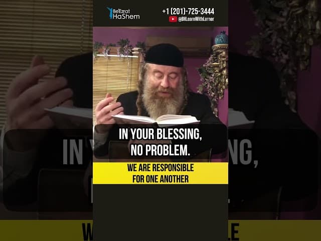 We are responsible for one another 💎 Can you say blessing instead of another person? #shorts #torah