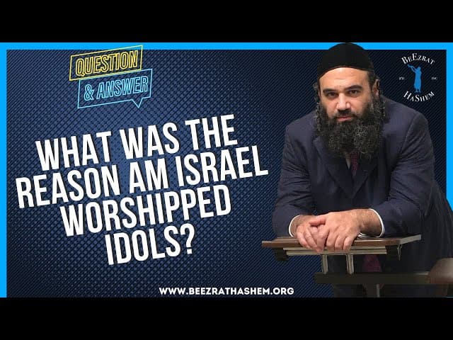   WHAT WAS THE REASON AM ISRAEL WORSHIPPED IDOLS