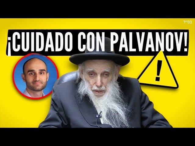 Rav Aharon Feldman dice EVITA a Efraim Palvanov