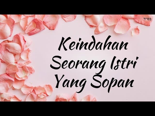 Keindahan Seorang Istri Yang Sopan