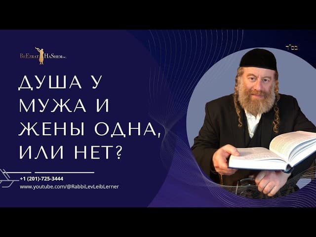Душа у мужа и жены одна, или нет? #Тора