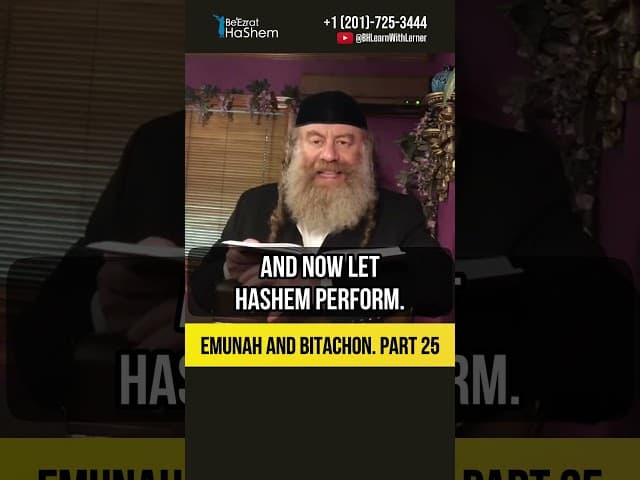 2️⃣5️⃣ Emunah and Bitachon 💡 Beyond Hishtadlus: Releasing Control to Hashem #shorts #Torah