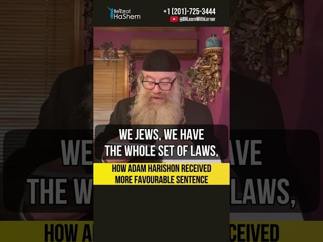 How Adam HaRishon received more favourable sentence #Torah #shorts