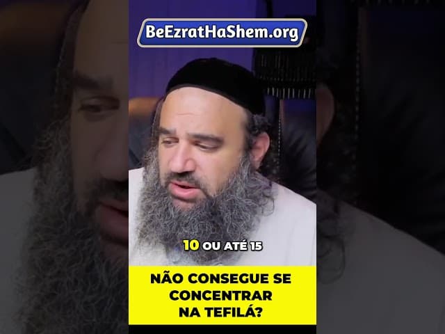 Não Consegue Se Concentrar na Tefilá? #Torá #Judeu #RabinoYaronReuven