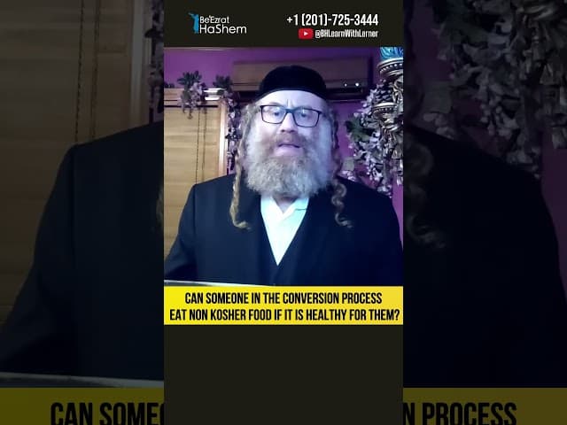 Can Someone in the Conversion Process Eat Non Kosher Food If It Is Healthy for Them？
